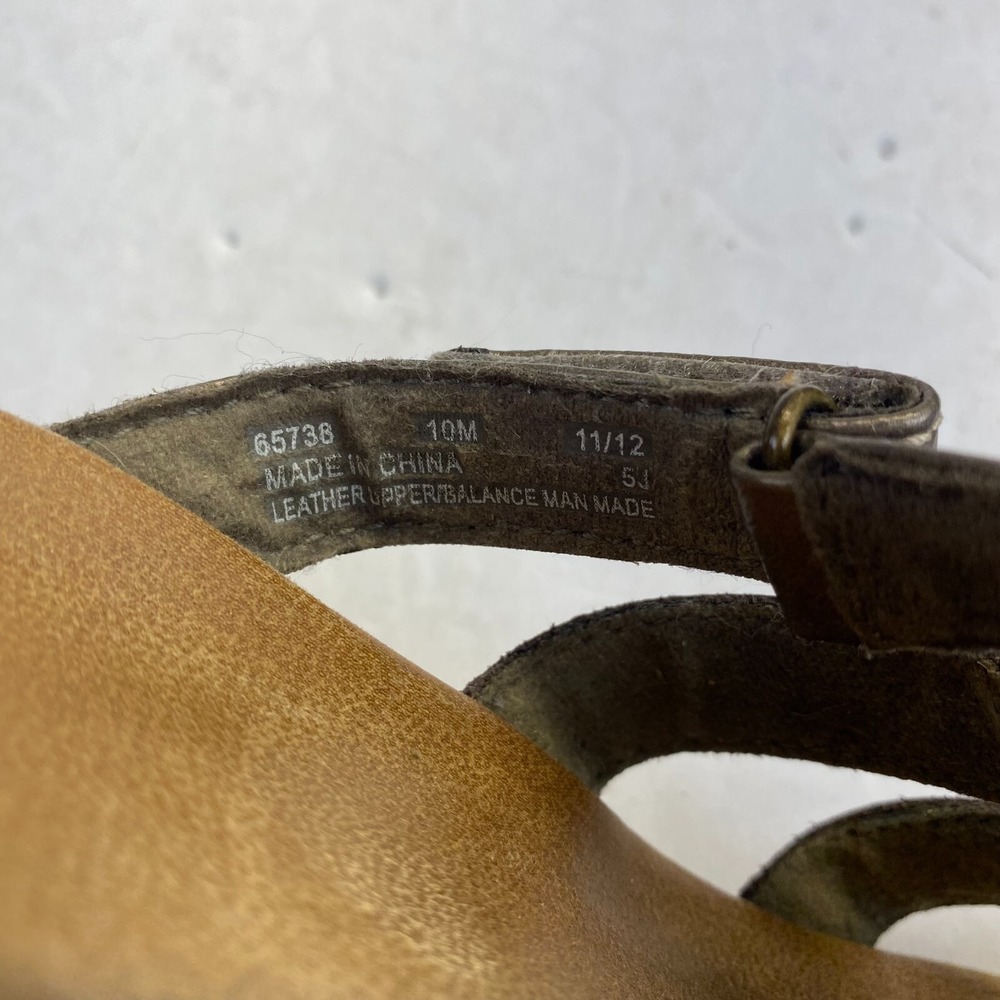 Clarks Bendable Womens Sandals Wedge Slip On Metallic Bronze Strappy Size 10 M - Picture 5 of 12
